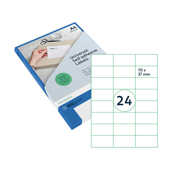 Rillstab Rillprint transparent address labels, 70mm x 37mm (600 labels) 83212 068151 - 1