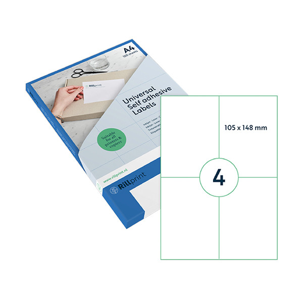 Rillstab Rillprint transparent labels, 105mm x 148mm (100 labels) 83222 068157 - 1