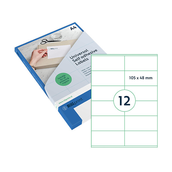 Rillstab Rillprint transparent labels, 105mm x 48mm (300 labels) 83219 068155 - 1