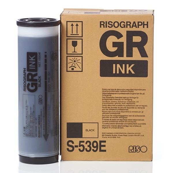 Riso S-539E black ink cartridge twin-pack (original) S-539E 087068 - 1