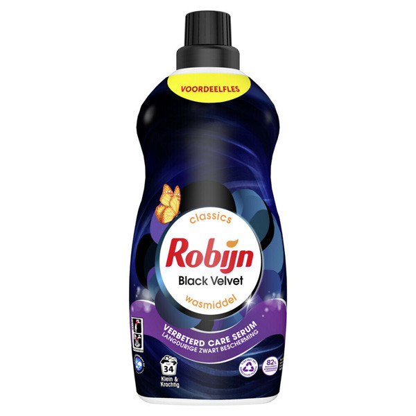 Robijn Klein & Krachtig Black Velvet detergent liquid, 1190ml (34 washes)  SRO05106 - 1