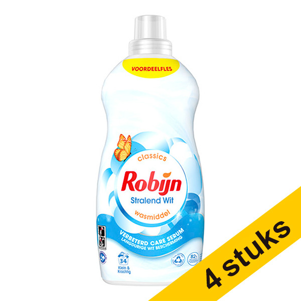 Robijn Small & Powerful Radiant White liquid detergent, 1190ml (34 washes) (4-pack)  SRO05110 - 1