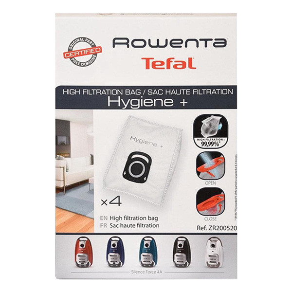 Rowenta ZR200520 | microfibre vacuum cleaner bags | original Rowenta | 4 bags SRO01009 - 1