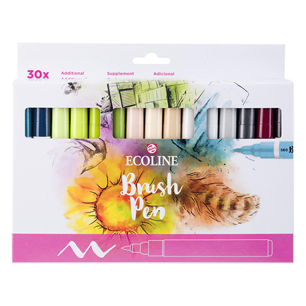 Brush pens set | additional colours | Talens Ecoline | 30-pack 407277 - 1
