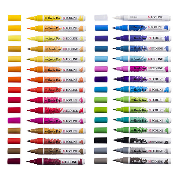 Brush pens set | primary colours | Talens Ecoline | 30-pack 407276 - 2