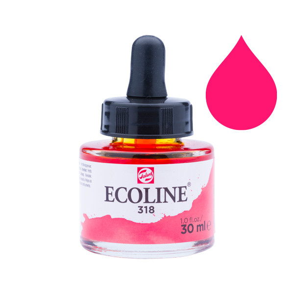 Talens Ecoline 318 Carmine liquid watercolour, 30ml 220724 - 1