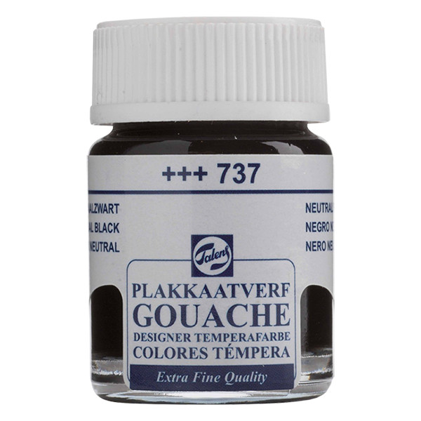 Royal Talens Talens extra fine neutral black gouache paint, 16 ml 08167372 407269 - 1