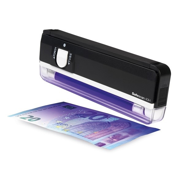 Safescan 40H black portable counterfeit money detector 130-0444 219103 - 1