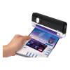 Safescan 40H black portable counterfeit money detector 130-0444 219103 - 2