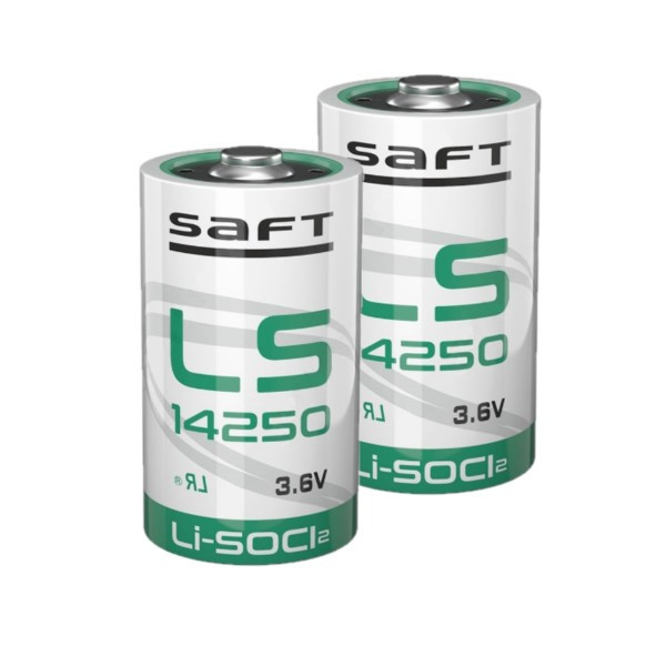 Saft LS14250 / 1/2 AA battery (3.6V, 1200 mAh, Li-SOCl2) | 2-pack ASA02342 - 1