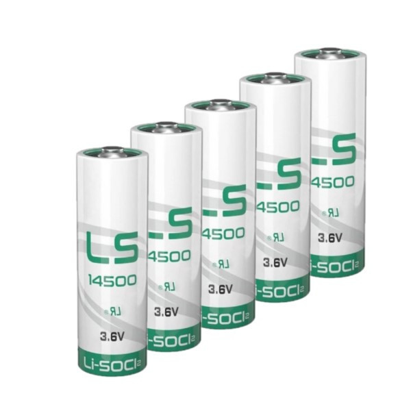 Saft LS14500 / AA battery (3.6V, 2600 mAh, Li-SOCl2) (5-pack)  ASA02341 - 1