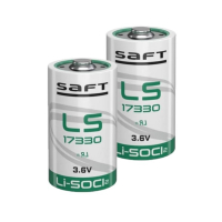 Saft LS17330 / 2/3A battery (3.6V, 2100 mAh, Li-SOCl2) (2-pack)  ASA02346