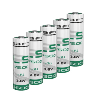 Saft LS17500 / A battery (3.6V, 3600 mAh, Li-SOCl2) | 5-pack ASA02321