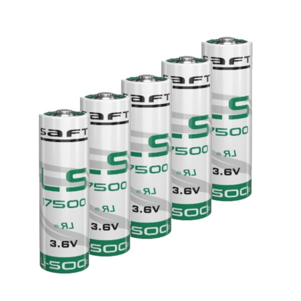 Saft LS17500 / A battery (3.6V, 3600 mAh, Li-SOCl2) (5-pack)  ASA02321 - 1