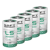 Saft LS33600 / D battery (3.6V, 17000 mAh, Li-SOCl2) (5-pack)  ASA02348