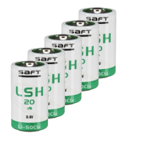 Saft LSH20 / D battery (3.6V, 13000 mAh, Li-SOCl2) (5-pack)  ASA02397