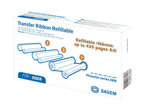 Sagem TTR 200R transfer film + 2 refills (original) TTR-200R 031900 - 1