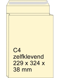 Sample bag C4 cream self-adhesive, 229mm x 324mm x 38mm (125-pack) 309582 209092
