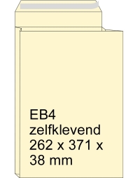 Sample bag EB4 cream self-adhesive, 262mm x 371mm x 38mm (125-pack) 309702 209098