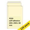 Sample bag envelope 230 x 350 x 38mm (P230) | cream PEEL & SEAL | Raadhuis | 125-pack 209094 - 1