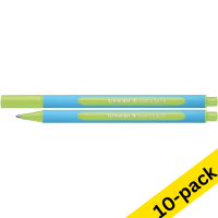 Ballpoint pen | light green | Schneider Slider Edge XB | 10-pack