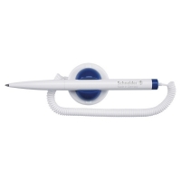 Desk pen | white (blue ink) | Schneider Klick-fix 217228