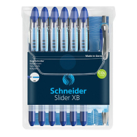 Schneider Slider Basic XB blue ballpoint pen (6-pack) + Slider Rave black ballpoint pen  (1-pack) S-151277 217263