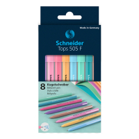 Schneider Tops 505 F assorted pastel ballpoint pens (8-pack) S-150598 217271