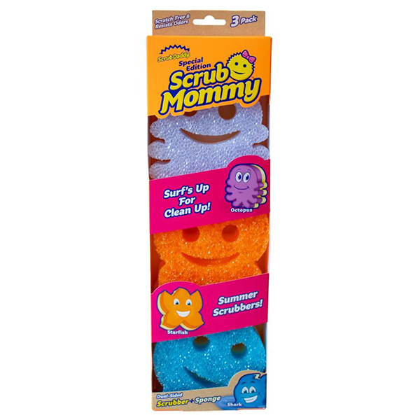 Scrub Daddy | Scrub Mommy sponge | Special Edition Summer Shapes | 3-pack SSC01107 - 1