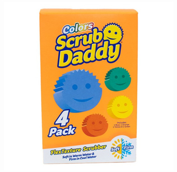 Scrub Daddy assorted coloured sponges (4-pack)  SSC01006 - 1