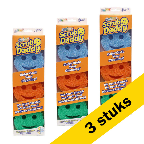 Scrub Daddy coloured sponges (3 x 3-pack) SSC00211 SSC00229 - 1