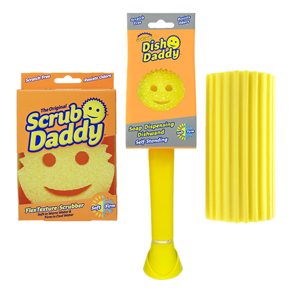 Scrub Daddy Dish Daddy Self Standing Dishwand (Grey/Yellow)