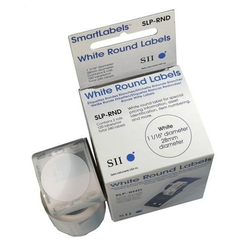 Seiko SLP-RND round labels white 28 mm (240 labels) 42100663 149068 - 1