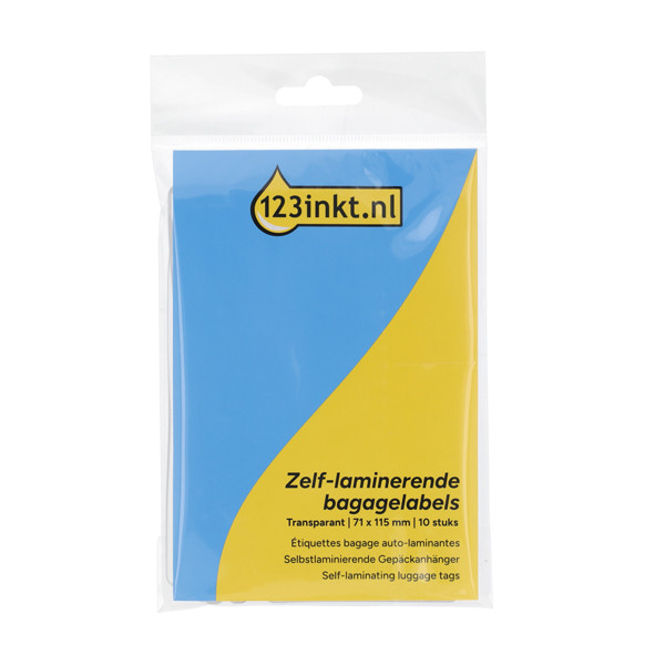 Self-laminating luggage tags 71 x 115mm | 123ink | 10-pack 302920 - 1