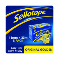 Sellotape 1443251 Original golden tape, 18mm x 33m (8-pack) 1443251 236509
