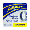 Sellotape 1569087 super clear tape, 24mm x 50m (6-pack)