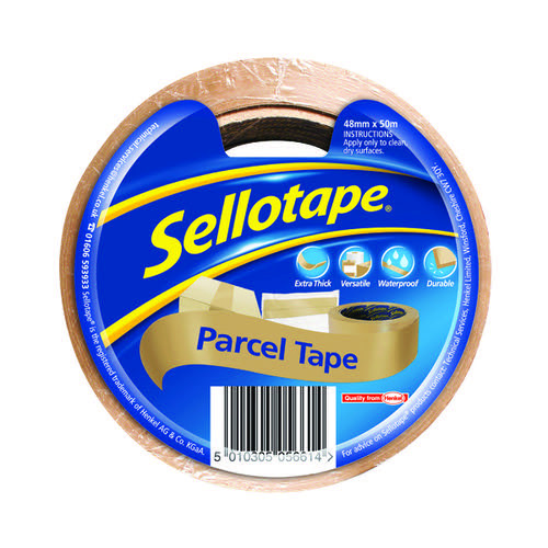 Sellotape 1760686 brown parcel tape, 48mm x 50m (8-pack) 1760686 236505 - 1