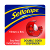 Sellotape 1766008 double sided tape and dispenser, 15mm x 5m 1766008 236508