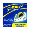 Sellotape 575450 large chrome tape dispenser, 25mm x 66m