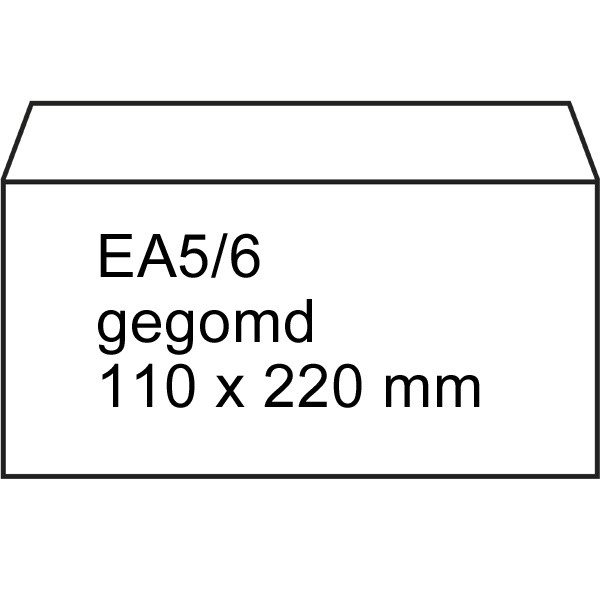 Service EA5 /6  white envelope gummed, 110mm x 220mm (500-pack) 201020 88099423 209002 - 1