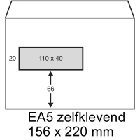 Service EA5 white envelope self-adhesive window left, 156mm x 220mm (500-pack) 202540 88098974 209038