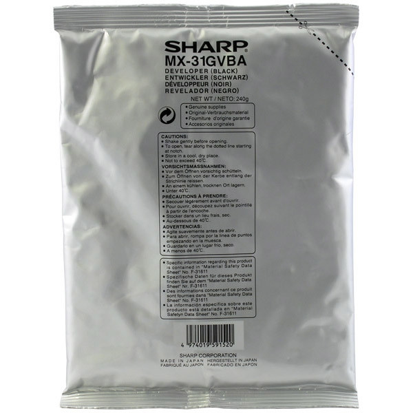 Sharp MX-31GVBA black developer (original) MX-31GVBA 082296 - 1