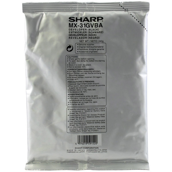 Sharp MX-31GVBA black developer (original Sharp) 082296 - 1