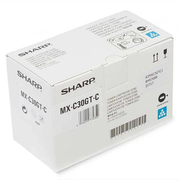 Sharp MX-C30GTC cyan toner (original Sharp) MXC30GTC 082724 - 1
