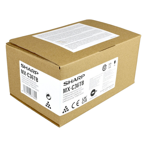 Sharp MX-C36TB black toner (original Sharp) MXC36TB 125478 - 1