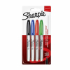 Sharpie | Fine tip permanent marker | assorted colours | 4-pack 424495 - 1