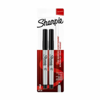 Sharpie | Ultra fine tip permanent marker | black | 2-pack 424489