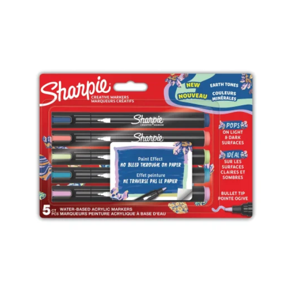 Sharpie Creative | Paint pens | assorted earth tone | 5-pack 520067 - 1