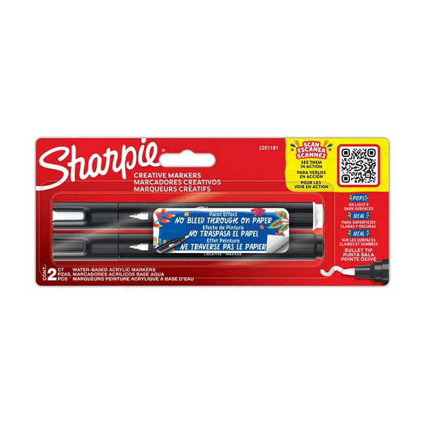 Sharpie Creative | Paint pens | black and white | 2-pack 424497 - 1