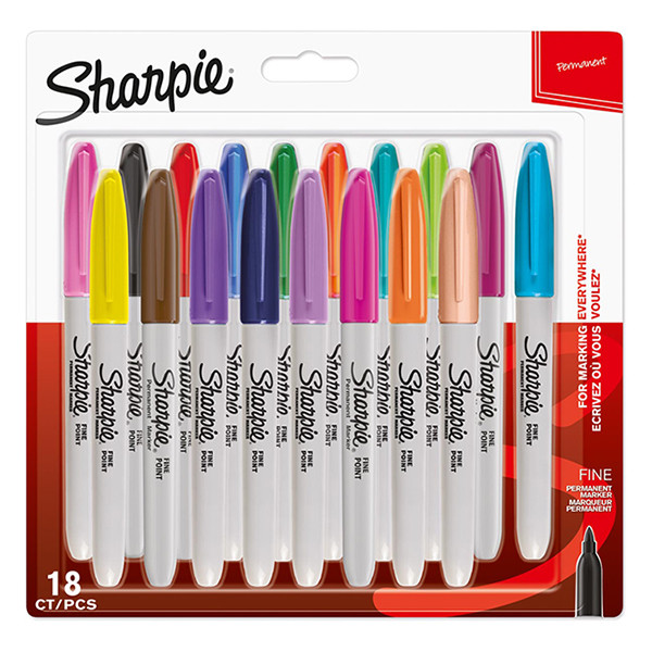 Sharpie assorted fine tip permanent marker (18-pack) 423889 - 1
